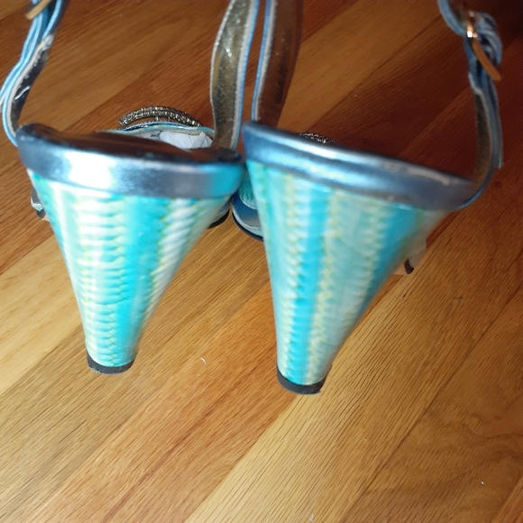 BRUNO GIORDANO MILANO Slingback  Pumps Size 9 multi blue  bruno Giordano - Picture 3 of 7